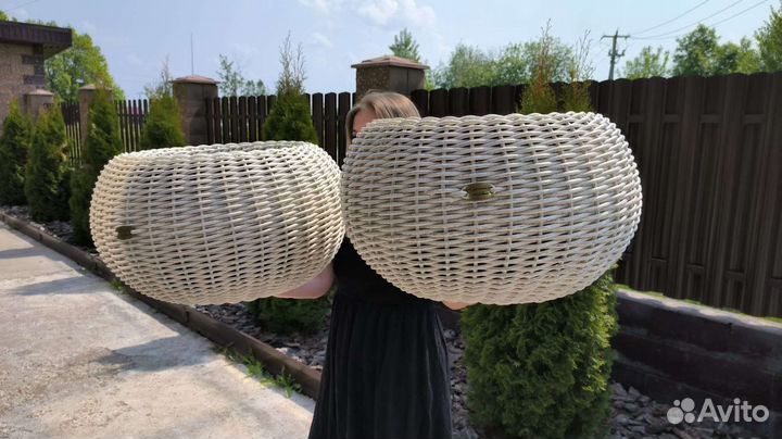 Кашпо из ротанга. Вазоны. Горшки. Ручная работа