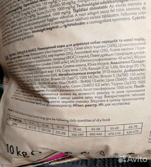 Грандорф grandorf индейка медиум-макси 10 кг