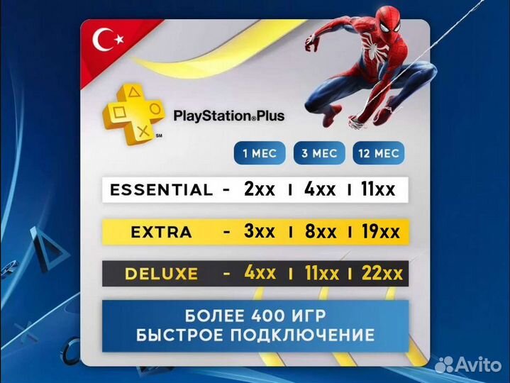 Подписка PS Plus/EA Play Украина + Турция +870 игр