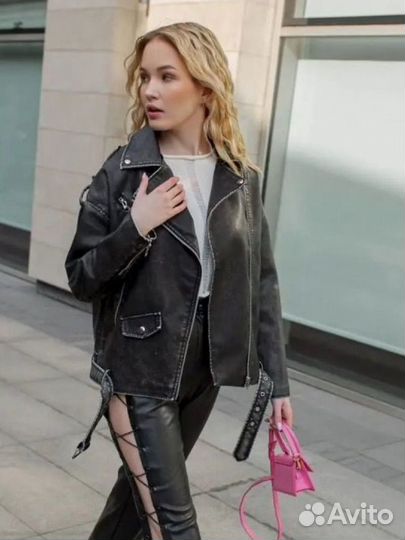 Косуха кожаная oversize