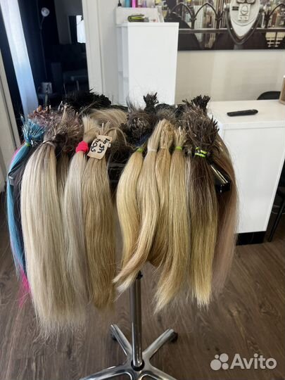 Волосы для наращивания на капсулах