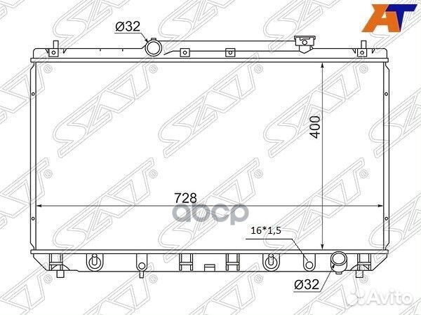 Радиатор Toyota Camry (XV20) 96-02 / Daihatsu A