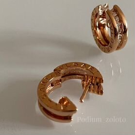 Золотые серьги Bvlgari B.zero1