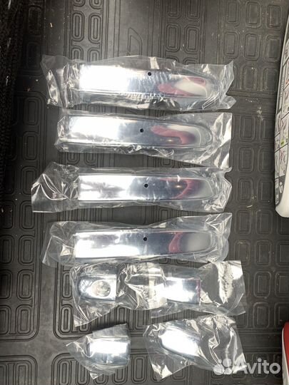 Хромовые накладки на ручки дверей Камри 50