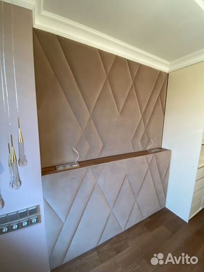 Мягкие стеновые панели и кровать