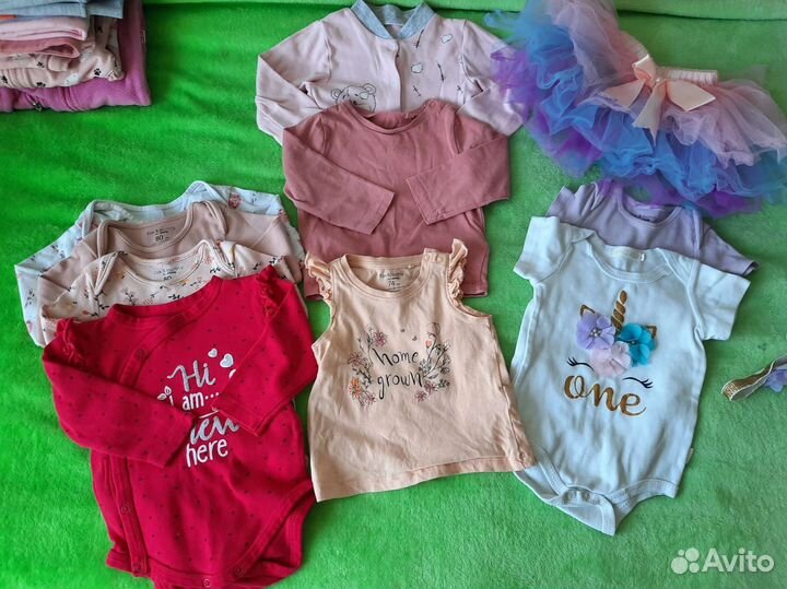 Вещи пакетом для девочки 9-12 мес