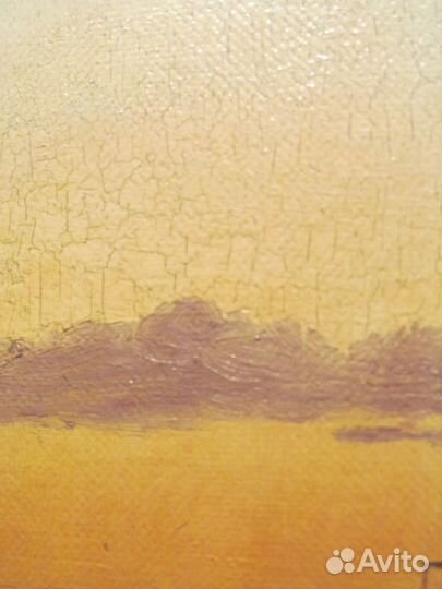 1913 Вечерний Пейзаж с мельницей Живопись маслом