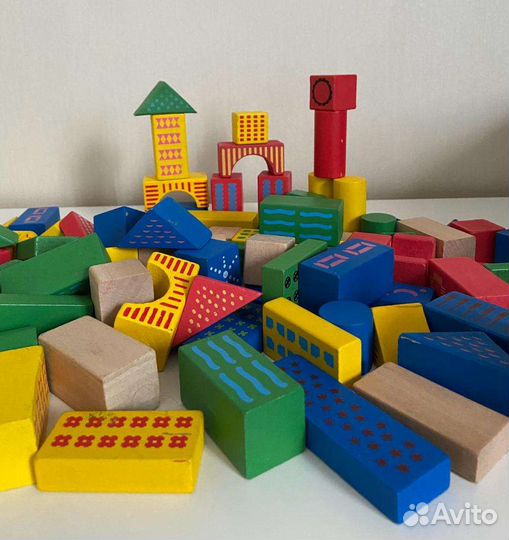 Деревянный конструктор 49 единиц
