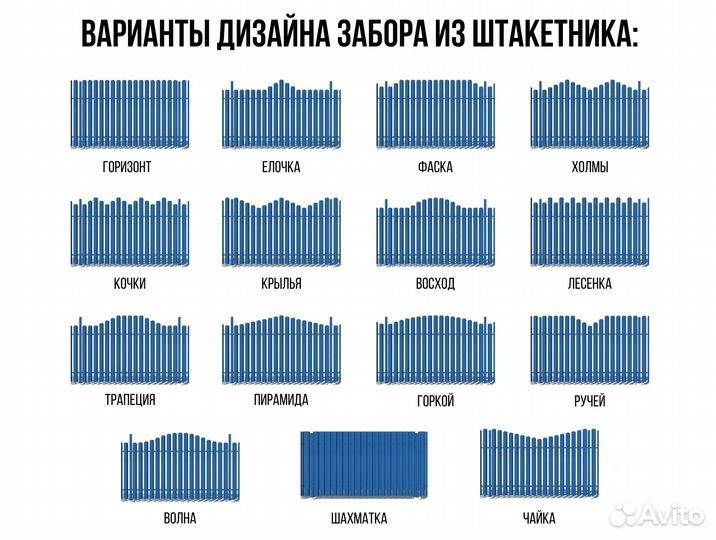 Металлоштакетник для палисадника