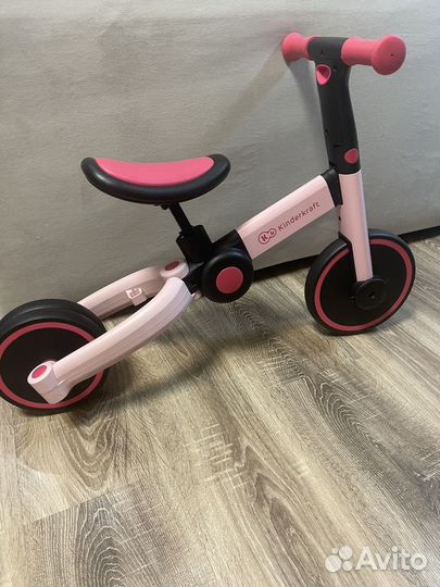 Велосипед беговел 3 в 1 kinderkraft 4trike розовый