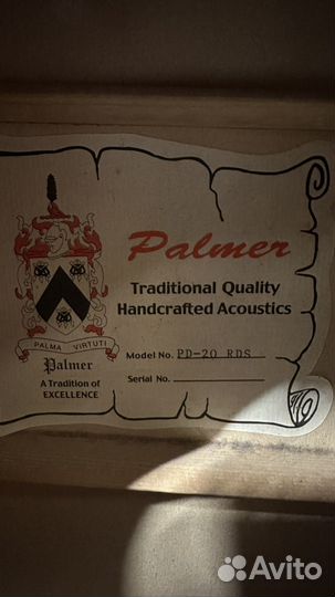 Акустическая гитара Palmer PD-20 RDS