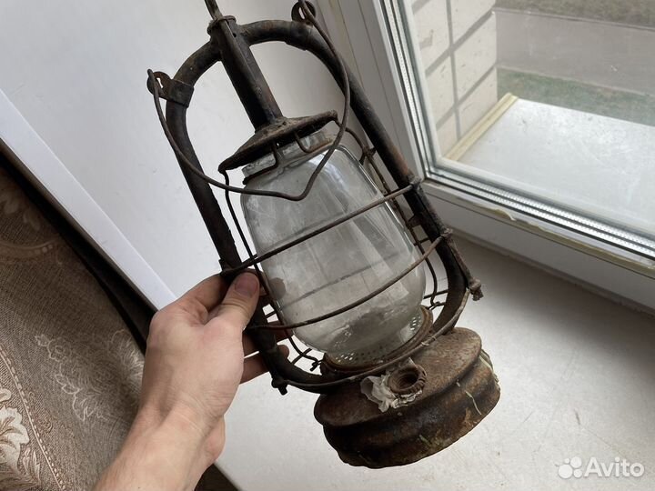 Керосиновая лампа СССР со стеклом