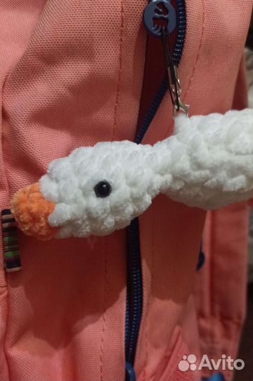 Брелок гусь обнимусь, игрушка ручной работы