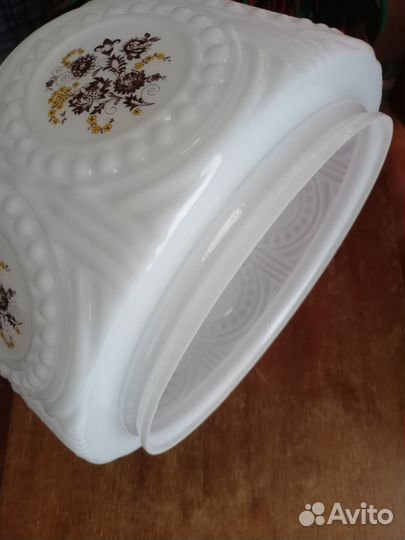 Плафон для люстры стеклянный большой