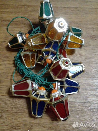 Елочная гирлянда фонарики СССР