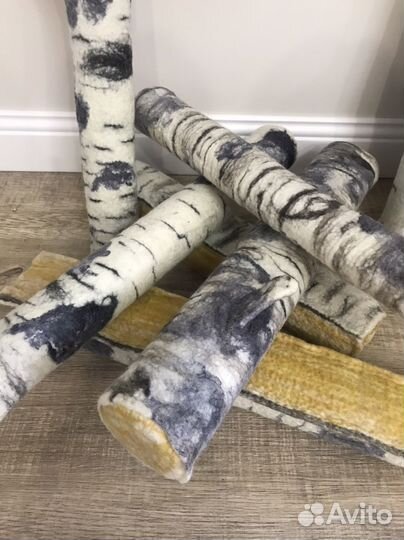 Валяные дрова из шерсти