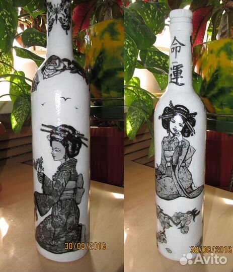 Бутылка декоративная (декупаж )