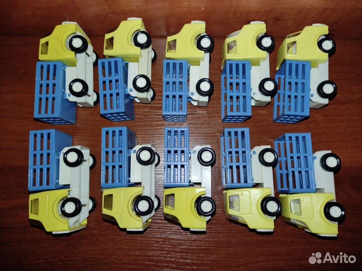 Машинка игрушка детская СССР колкий пластик 10шт