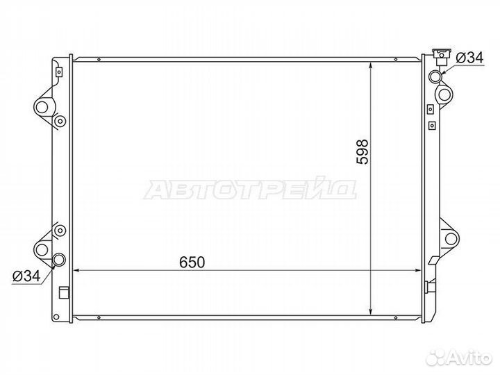Радиатор Toyota Land Cruiser Prado (J120,J150) 02