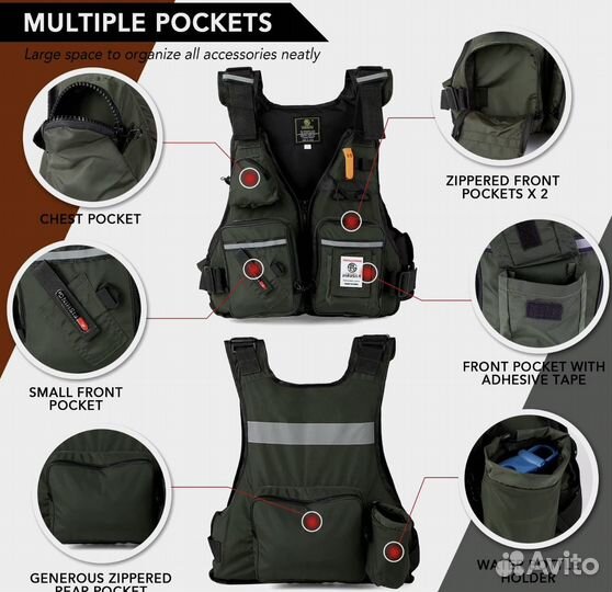 Жилет для рыбалки jarusite новый