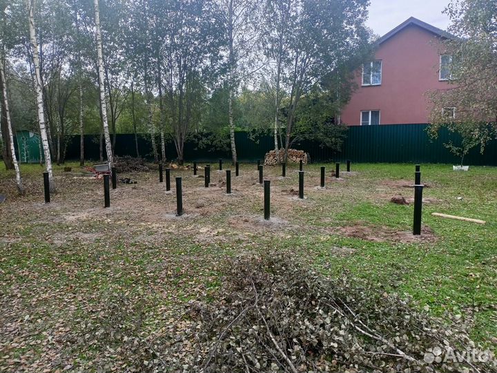 Монтаж (установка) винтовых свай под ключ