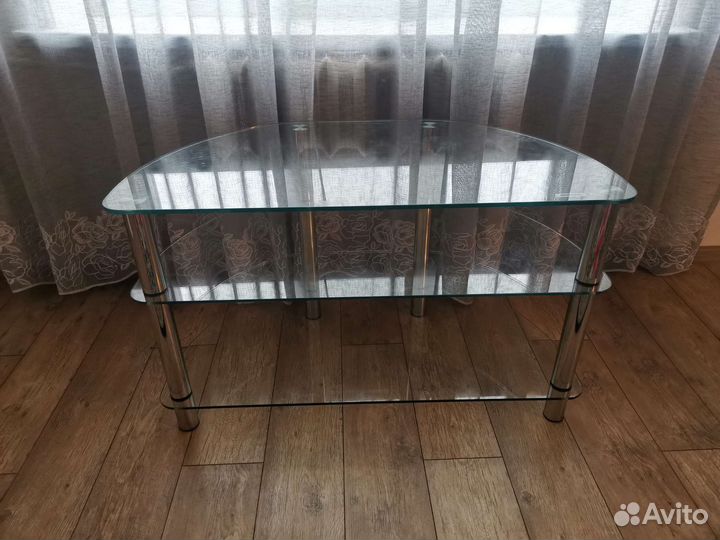 Стеклянная тумба столик полка подставка