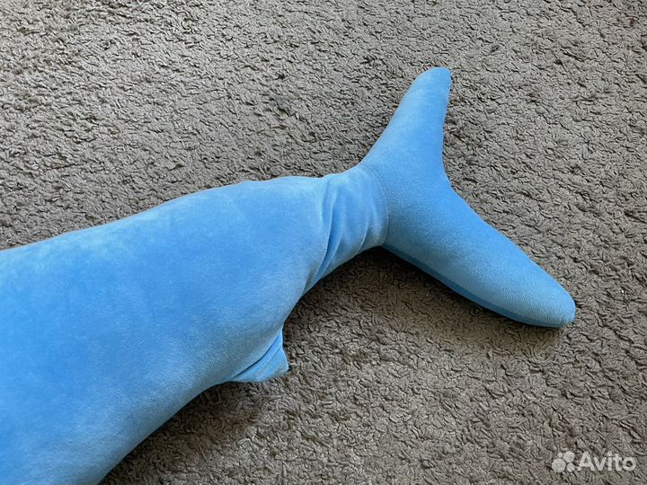 Акула из икеи 100 см голубая