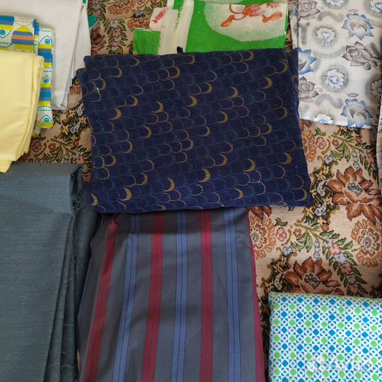 Отрезы ткани из СССР, скатерти льняные