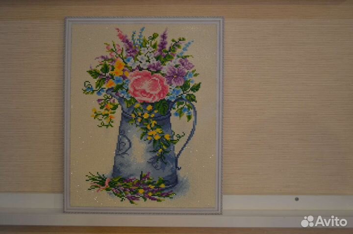 Готовая алмазная мозаика Летний букет