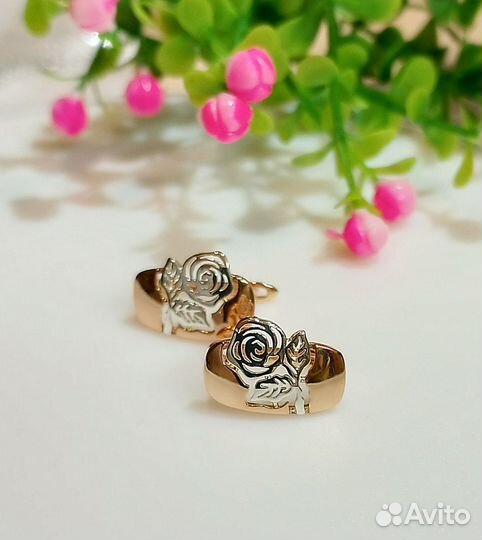 Золотые серьги 585