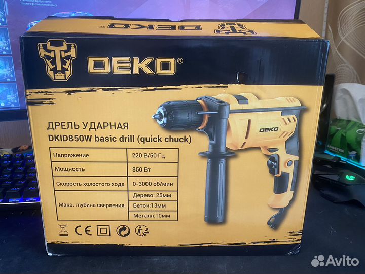 Дрель ударная deko dkid850W