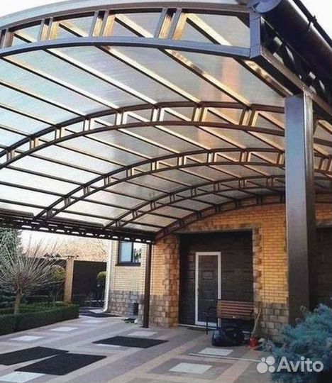 Навесы из поликарбоната для дома