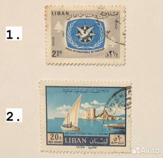 Марки Ливан 2 шт