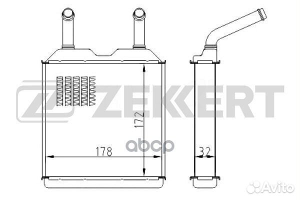 Радиатор отоп. Opel Kadett E 84- mk-5001 Zekkert