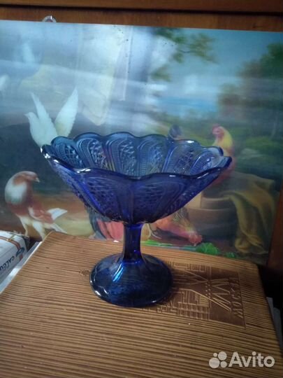 Ваза для фруктов на ножке СССР