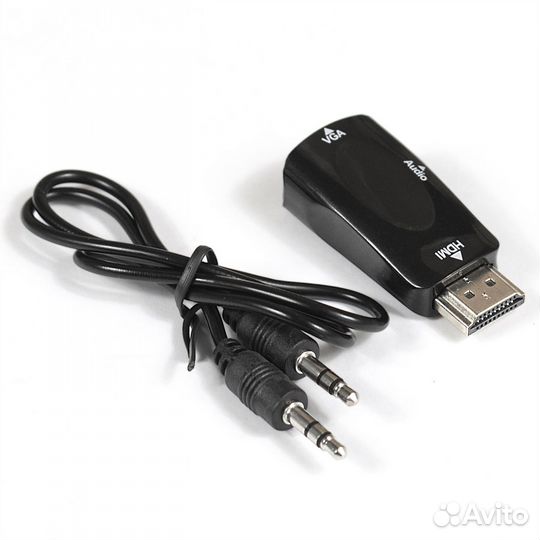 Переходник hdmi-VGA ExeGate EX-hdmim-vgaf-C (19M/1