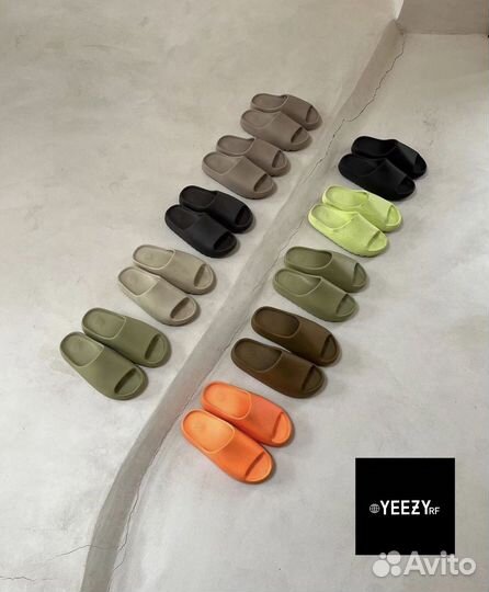 Сланцы Мужские и Женские Adidas Yeezy Slide Flax