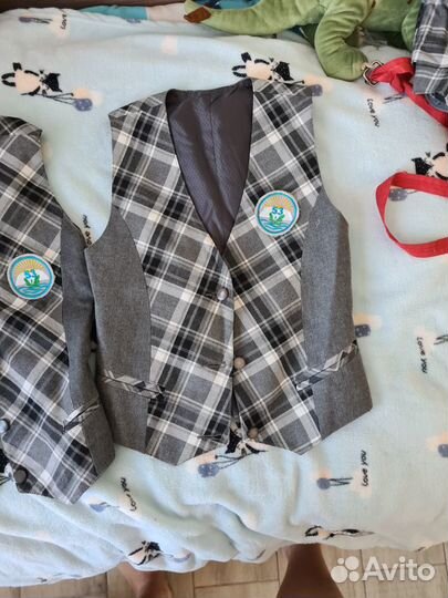 Школьная форма для девочки серая клетка