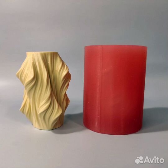 Молд силиконовый Свеча волна