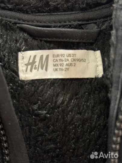 Кофта на молнии с ушками 92 H&M