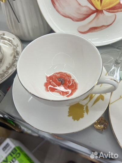 Чайная пара костяной фарфор