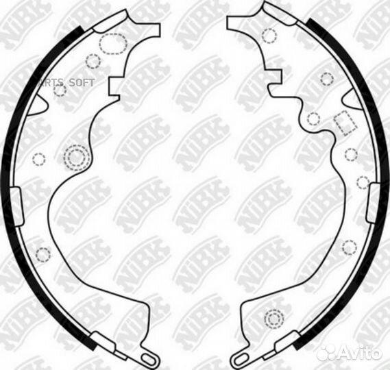 Nibk FN2378 Колодки тормозные барабанные toyota hi