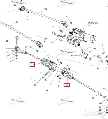 AT-08255 SPI Комплект Пыльников Рулевой Рейки Для