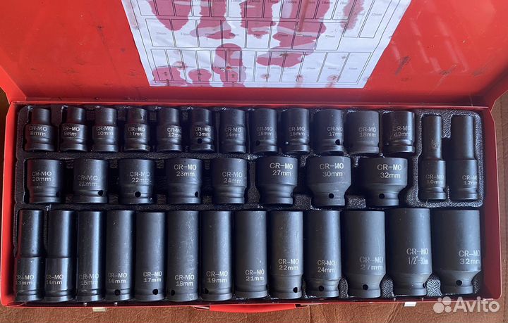 Набор ударных головок 1/2