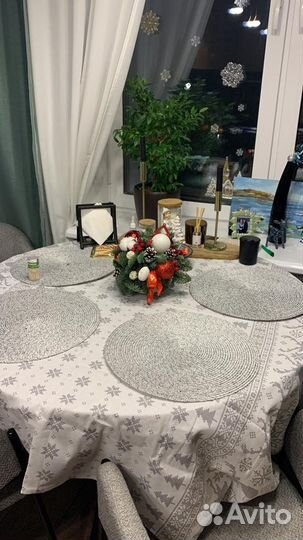 Сканди набор в мешочке полотенце и скатерть