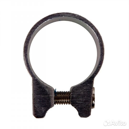 Зажим 33мм для самокатов, 2 болта, серебристый