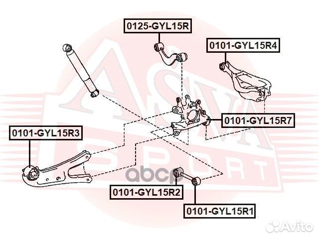 Сайлентблок поперечного рычага подвески зад п