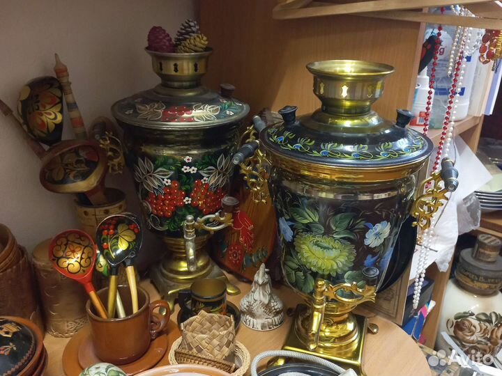 Чайник заварочный, сахарница, самовар