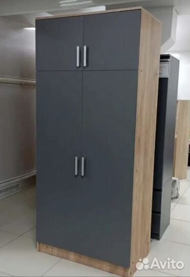 Шкаф 2-х ств. (крафт-графит) миф