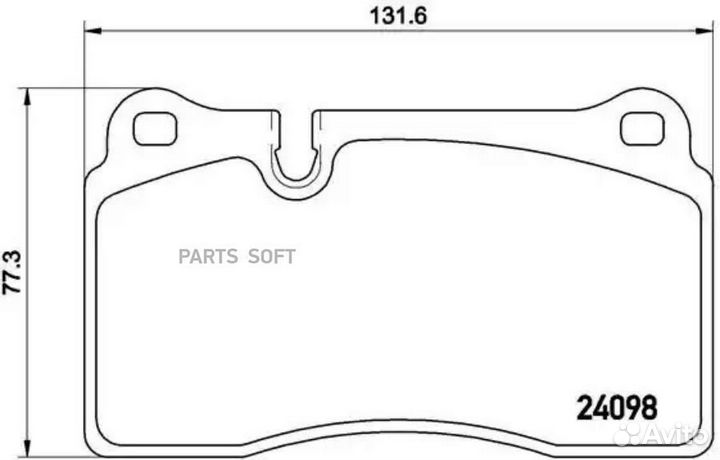 Brembo P85116 P85116 колодки дисковые п.\ Audi A3